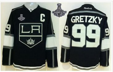 Kings #99 Wayne Gretzky Black Home 2014 Stanley Cup Champions NHL Jersey