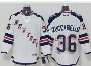 Rangers #36 Mats Zuccarello White 2014 Stadium Series Stitched NHL Jersey
