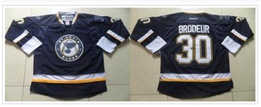 St.Louis Blues #30 Martin Brodeur Navy Blue Third Stitched NHL Jersey