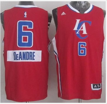Los Angeles Clippers #6 DeAndre Jordan Red 2014-15 Christmas Day Stitched NBA Jersey
