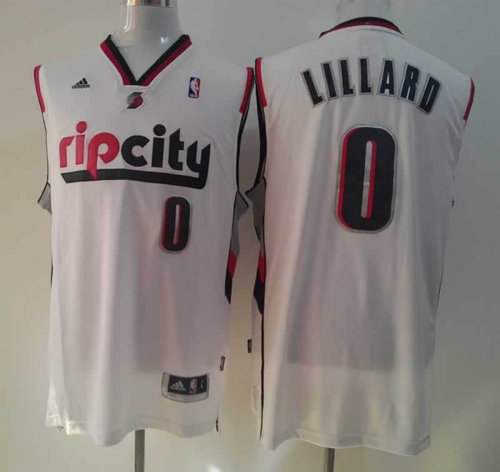 Detroit Pistons 0 Damian Lillard White Throwback NBA Jerseys