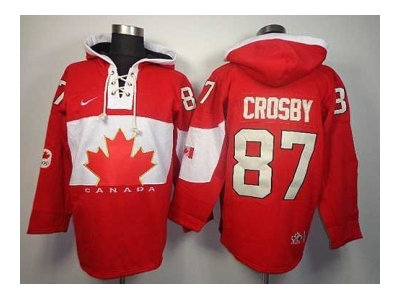 nhl jerseys team canada #87 crosby red[pullover hooded sweatshirt]