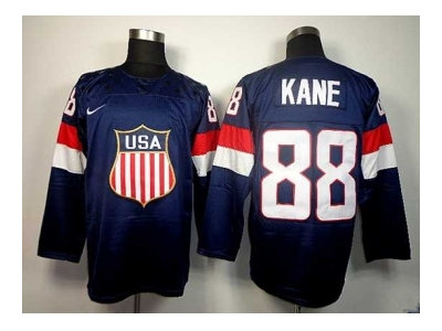 2014 winter olympics nhl jerseys #88 kane blue USA
