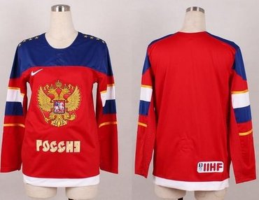 2014 Women NHL Olympic Team Russia Blank RedStitched NHL Jerseys