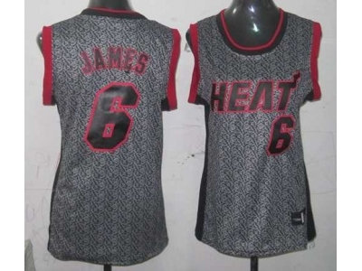 women nba miami heat #6 james grey[static fashion swingman]