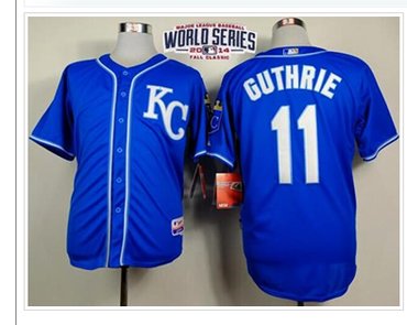 Royals #11 Jeremy Guthrie Light Blue 2 Cool Base W 2014 World Series Patch Baseball Jersey
