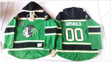 Chicago Blackhawks #00 Clark Griswold Green St. Patrick's Day McNary Lace Hoodie NHL Jersey Chicago Blackhawks #00 Clark Griswold Green St. Patrick's Day McNary Lace Hoodie NHL Jersey