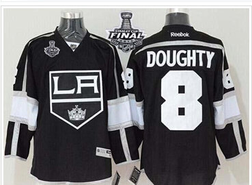 Kings #8 Drew Doughty Black Home 2014 Stanley Cup Finals Stitched NHL Jersey