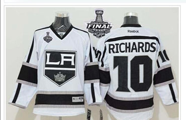 Kings #10 Mike Richards White Road 2014 Stanley Cup Finals Stitched NHL Jersey