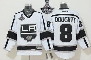 Kings #8 Drew Doughty White Road 2014 Stanley Cup Champions Stitched NHL jersey Kings #8 Drew Doughty White Road 2014 Stanley Cup Champions Stitched NHL jersey