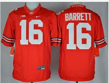 Buckeyes #16 J. T. Barrett Red Limited Stitched NCAA Jersey