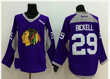 Chicago Blackhawks #29 Bryan Bickell Purple Hockey Fights Cancer Stitched NHL Jersey
