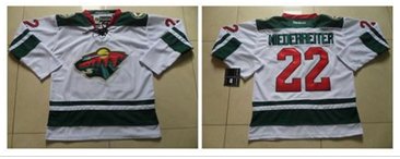 Minnesota Wild #22 Nino Niederreiter White Stitched NHL Jersey