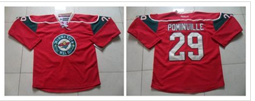 Minnesota Wild #29 Jason Pominville Red Stitched NHL Jersey