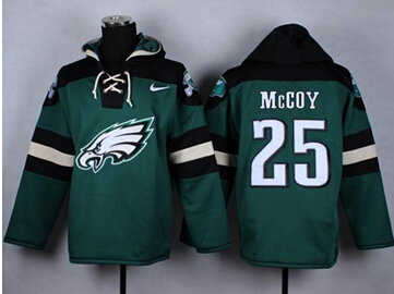 NEW Eagles #25 LeSean McCoy Midnight Green Player Pullover NFL Hoodie