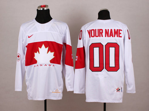 Team Canada 2014 Olympic White Stitched Customized NHL Jerseys