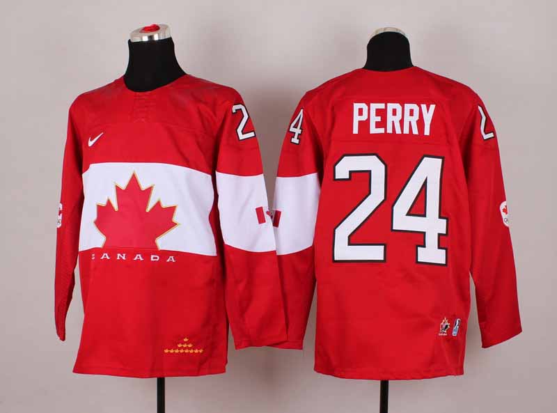 COREY PERRY Team Canada 2014 Sochi Winter Olympics Twill Hockey Red Jersey COREY PERRY Team Canada 2014 Sochi Winter Olympics Twill Hockey Red Jersey