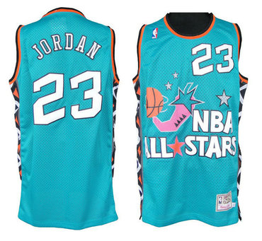 Chicago Bulls Mitchell and Ness #23 Michael Jordan Baby Green 1996 All Star NBA Jersey
