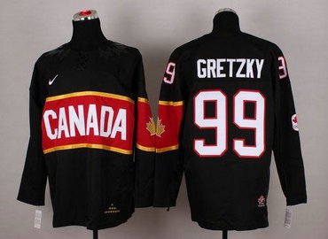 2014 Olympic Team Canada #99 Wayne Gretzky Black Hockey NHL Jersey