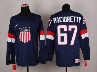 2014 Olympic Team USA #67 Max Pacioretty Navy Blue Hockey NHL Jersey