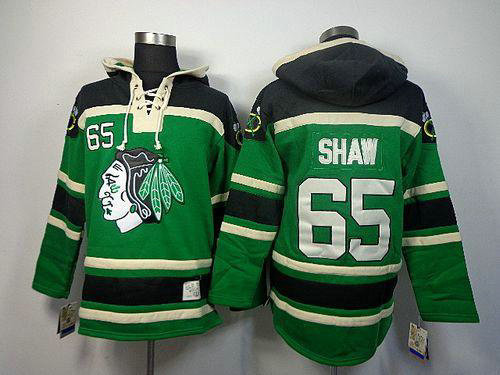 Blackhawks #65 Andrew Shaw Green Sawyer Hooded Sweatshirt Stitched NHL Blackhawks #65 Andrew Shaw Green Sawyer Hooded Sweatshirt Stitched NHL