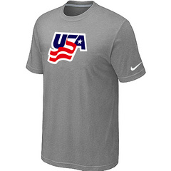 New USA Graphic Legend Performance Collection Locker Room T-Shirt L.Grey