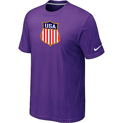 New Team USA Hockey Winter Olympics KO Collection Locker Room T-Shirt Purple