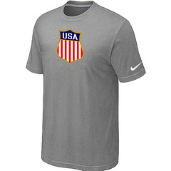 New Team USA Hockey Winter Olympics KO Collection Locker Room T-Shirt L.Grey