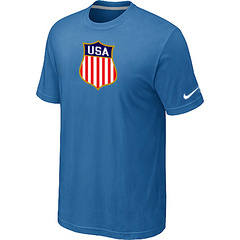 New Team USA Hockey Winter Olympics KO Collection Locker Room T-Shirt light Blue