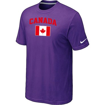 New 2014 Olympics Canada Flag Collection Locker Room T-Shirt Purple