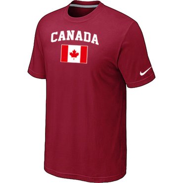 New 2014 Olympics Canada Flag Collection Locker Room T-Shirt Red