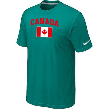 New 2014 Olympics Canada Flag Collection Locker Room T-Shirt Green