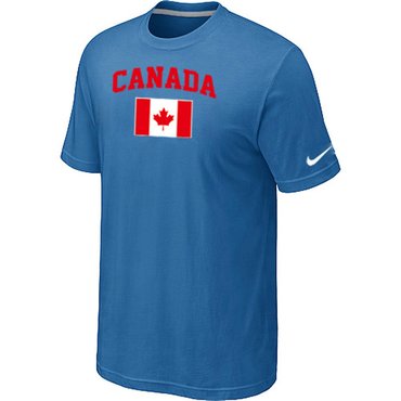 New 2014 Olympics Canada Flag Collection Locker Room T-Shirt light Blue