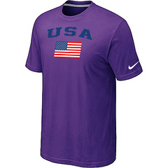 USA Olympics USA Flag Collection Locker Room T-Shirt Purple