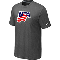 New USA Graphic Legend Performance Collection Locker Room T-Shirt D.Grey