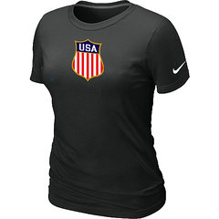 New Team USA Hockey Winter Olympics KO Collection Locker Room Women's T-Shirt Black