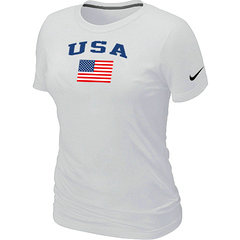 USA Olympics USA Flag Collection Locker Room Women's T-Shirt White