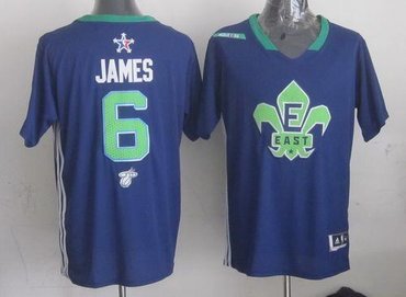 Miami Heat #6 LeBron James Navy Blue 2014 All Star NBA Jersey