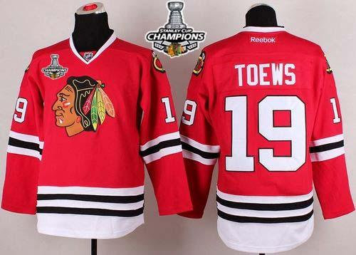 Chicago Blackhawks #19 Jonathan Toews Red Stanley Cup Champions NHL Jersey Chicago Blackhawks #19 Jonathan Toews Red Stanley Cup Champions NHL Jersey
