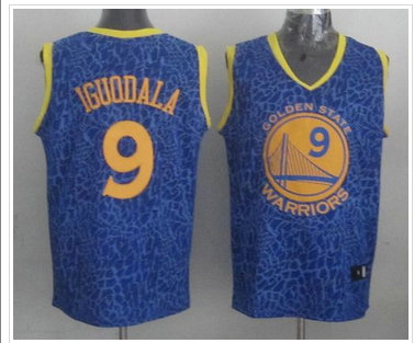 Golden State Warriors #9 Andre Iguodala Blue Crazy Light NBA Jersey