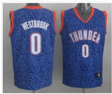 Oklahoma City Thunder #0 Russell Westbrook Blue Crazy Light NBA Jersey Oklahoma City Thunder #0 Russell Westbrook Blue Crazy Light NBA Jersey