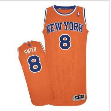 New York Knicks #8 J.R. Smith Revolution 30 Orange NBA Jersey