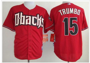 Arizona Diamondbacks #15 Mark Trumbo Red Cool Base Baseball Jersey