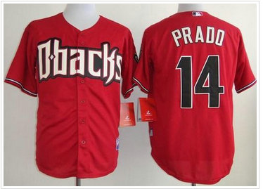 Arizona Diamondbacks #14 Martin Prado Red Cool Base Baseball Jersey