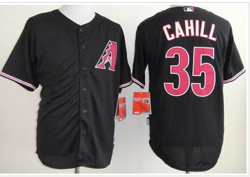 Arizona Diamondbacks #35 Trevor Cahill Black Cool Base Baseball Jersey