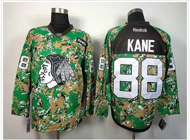 Chicago Blackhawks #88 Patrick Kane Camo Veterans Day Practice NHL Jersey