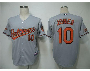 Youth MLB Baltimore Orioles #10 Adam Jones Grey Cool Base Jersey
