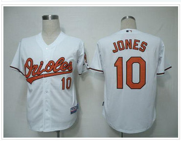 Youth MLB Baltimore Orioles #10 Adam Jones White Cool Base Jersey