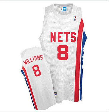Brooklyn Nets #8 Deron Williams White ABA Hardwood Classic NBA Jersey