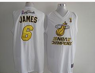nba miami heat #6 james white with gold (2014 champions)